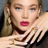 Sophia Blue Topaz Gold Ring