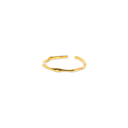 Bamboo Gold Stacking Ring (adjustable)