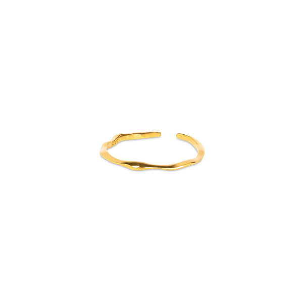 Bamboo Gold Stacking Ring (adjustable)