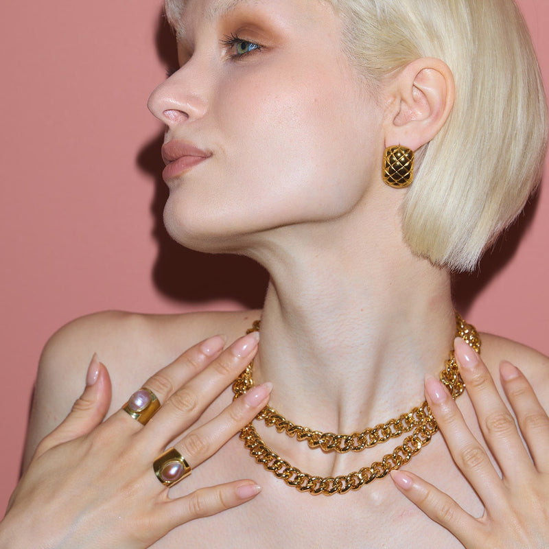 Gia Thick Gold Chain Necklace