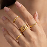 Petra Gold Stacking Ring (adjustable) - Amadeus
