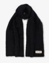 hyer goods upcycled angora scarf black #color_black