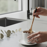 Anygleam Wooden Black 6pcs Wooden Tea Long Spoon Kitchen Tableware
