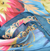 Anyyou 100% Mulberry Silk Spruce Blue Long Scarf for Women Luxury Beach Shawl Swimwear Cover-Up Pashmina Wrap Foulard