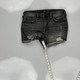 True Religion Denim Shorts - 29W UK 10 Grey Cotton