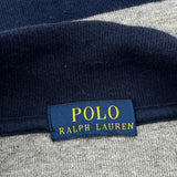 Age 12-13 Polo By Ralph Lauren Striped 1/4 Zip - Large Blue Cotton