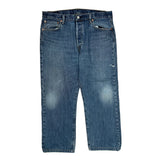 501 Levis Jeans - 36W 31L Blue Cotton