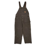 Carhartt Double Knee Overalls - 36W 30L Brown Cotton