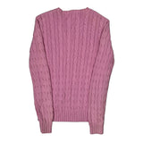 Ralph Lauren Cable Knit Sweater - Small Pink Cotton