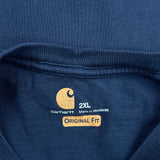 Carhartt Long Sleeve T-Shirt - 2XL Navy Cotton
