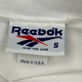 Single Stitch Reebok Graphic T-Shirt - Small White Cotton