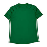 Multnomah University Lions Adidas Striped Football Shirt - Medium Green Polyester