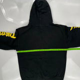 Flame Logo Thrasher Hoodie - Medium Black Cotton Blend
