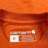 Age 2 Carhartt T-Shirt - 2XS Orange Cotton