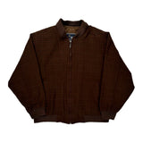 Unbranded Checked Bomber Jacket - Large Brown Cotton