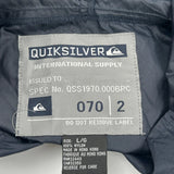 Vintage Quiksilver Windbreaker - Large Navy Nylon