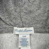 Age 24 Months Ralph Lauren Spellout Hoodie - 3XS Gray Cotton