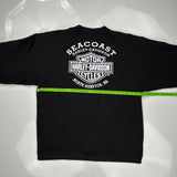 Harley Davidson Graphic Long Sleeve T-Shirt - XL Black Cotton