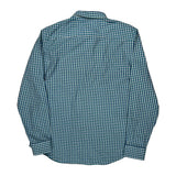 Armani Exchange Checked Shirt - Medium Blue Cotton