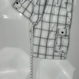 Lee Checked Cargo Shorts - 34W 10L Gray Cotton