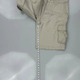 Nautica Cargo Shorts - 32W 10L Beige Linen Blend