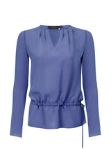 WISP | Pleated-Neck Silk Blouse