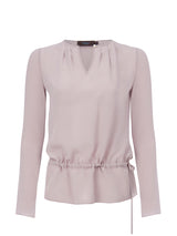 WISP | Pleated-Neck Silk Blouse