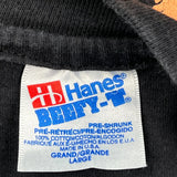 Hanes Graphic T-Shirt - Large Black Cotton