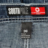 Southpole Denim Shorts - 36W 12L Dark Wash Cotton