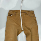 Dickies Carpenter Trousers - 38W 30L Brown Cotton