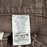 Carhartt Double Knee Carpenter Trousers - 34W 30L Brown Cotton
