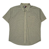 Tommy Hilfiger Checked Short Sleeve Shirt - 2XL Blue Cotton