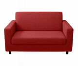 Anyseat 2-Seater Sofa Cover – Plain Wine Red Style Slipcover for Living Room Chair Protection