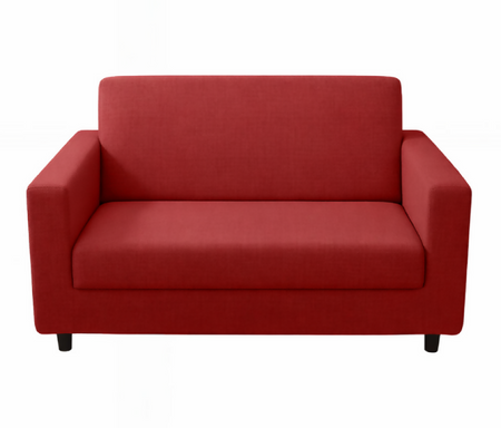 Anyseat 2-Seater Sofa Cover – Plain Wine Red Style Slipcover for Living Room Chair Protection