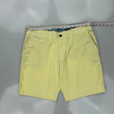 Tommy Hilfiger Chino Shorts - 34W 9L Yellow Cotton