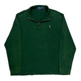 Polo By Ralph Lauren 1/4 Zip - XL Green Cotton