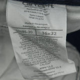 Carhartt Trousers - 36W 32L Navy Cotton Blend