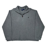 Polo By Ralph Lauren 1/4 Zip - 2XL Gray Cotton