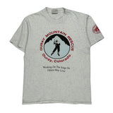Mountain Rescue Oneita Graphic T-Shirt - Medium Red Cotton
