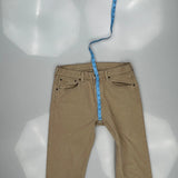 501 Levis Jeans - 32W 34L Beige Cotton