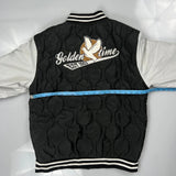 Golden Time Unbranded Varsity Jacket - Large White Polyester