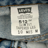 512 Levis Slim Fit Jeans - 30W US 6 Light Wash Cotton