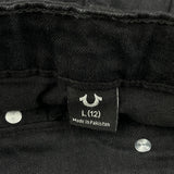 Age 12 True Religion Skinny Jeans - 26W 26L Black Cotton Blend