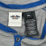 115 Years Anniversary Harley Davidson Graphic T-Shirt - 2XL Grey Cotton