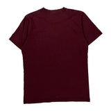 Carhartt Spellout T-Shirt - Small Burgundy Cotton