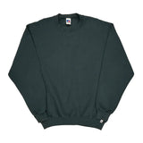90s Blank Made In USA Russell Athletic Sweatshirt - 2XL Green Cotton