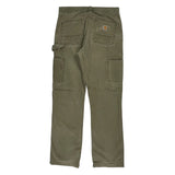 Carhartt Double Knee Carpenter Trousers - 36W 32L Green Cotton