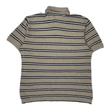 Tommy Hilfiger Striped Polo Shirt - XL Beige Cotton
