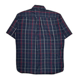 Tommy Hilfiger Checked Short Sleeve Shirt - Large Navy Cotton
