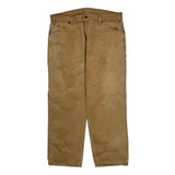 Dickies Double Knee Carpenter Trousers - 36W 30L Brown Cotton